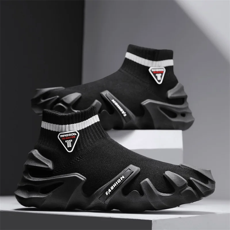 

Outdoor Winter Men Casual Boots Designer Soft Sneakers Breathbale Men‘s Socks Shoes Slip-On Flat Lightweight Walking Sport Shoes