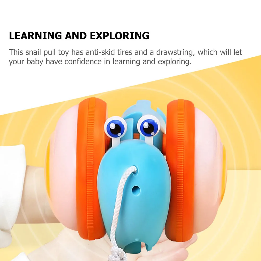 달팽이 끈 당기기 유아 걷기 격려 만화 조기 교육 아기 보행기 끈 당기기 학습