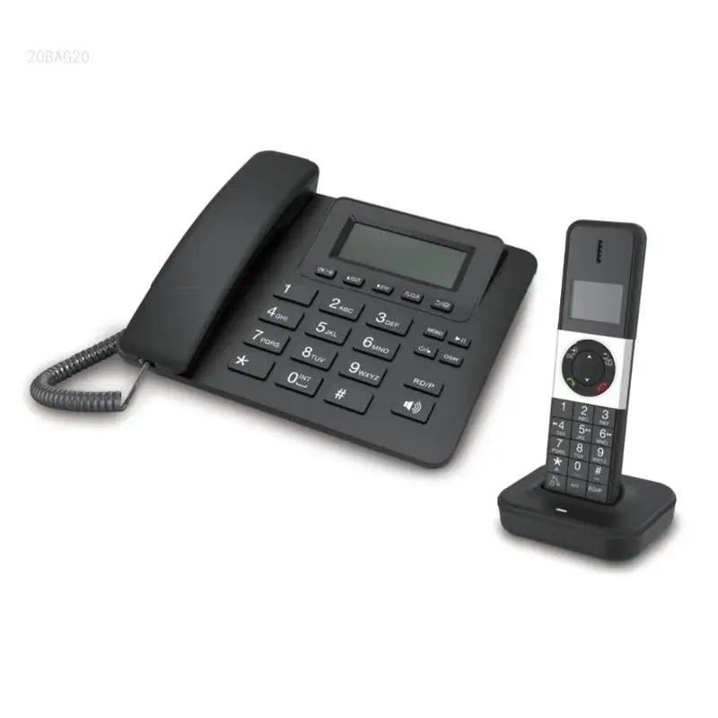 D2002TAM-D English Telephone With Answering Machine Caller Display Home Offices Telephone Simple Landline Phone