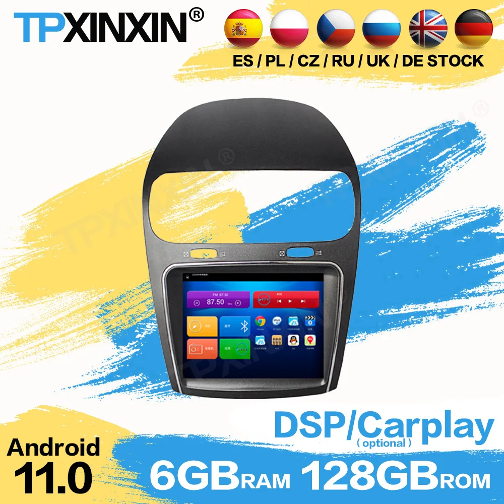 

Автомагнитола на Android 11, мультимедийный плеер с GPS, Bluetooth, для Fiat Freemont, Dodge Journey, Radio Coche