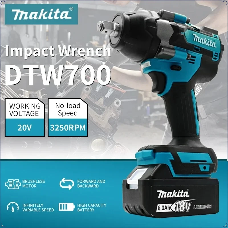 

Аккумуляторный ударный гайковерт Makita DTW700 с высоким крутящим моментом, бесщеточный, с бесплатной доставкой