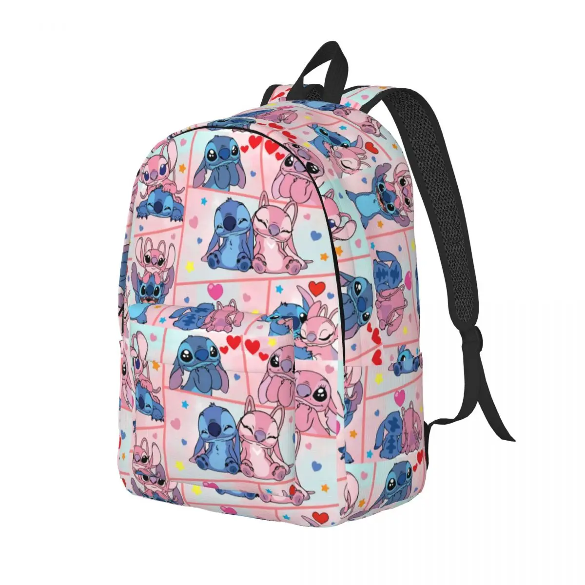 Custom Stitch Heart Collage Canvas Backpacks College School Travel Bags Men Women Bookbag Fits 15 Inch Laptop