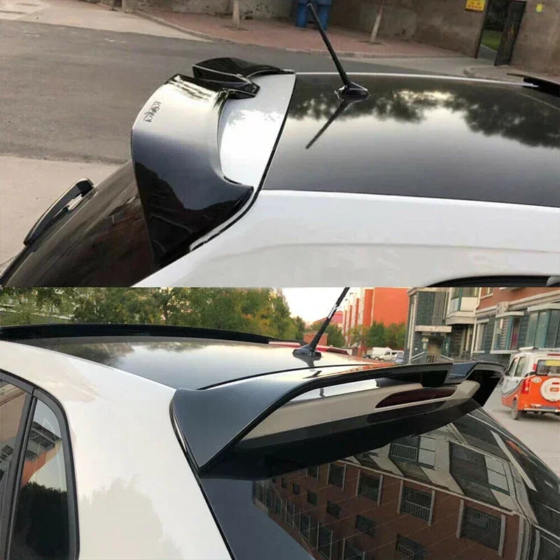 Glossy Rear Boot Lip Spoiler Extension Wing For VW Polo MK5 6R 6C WRC 2011-17