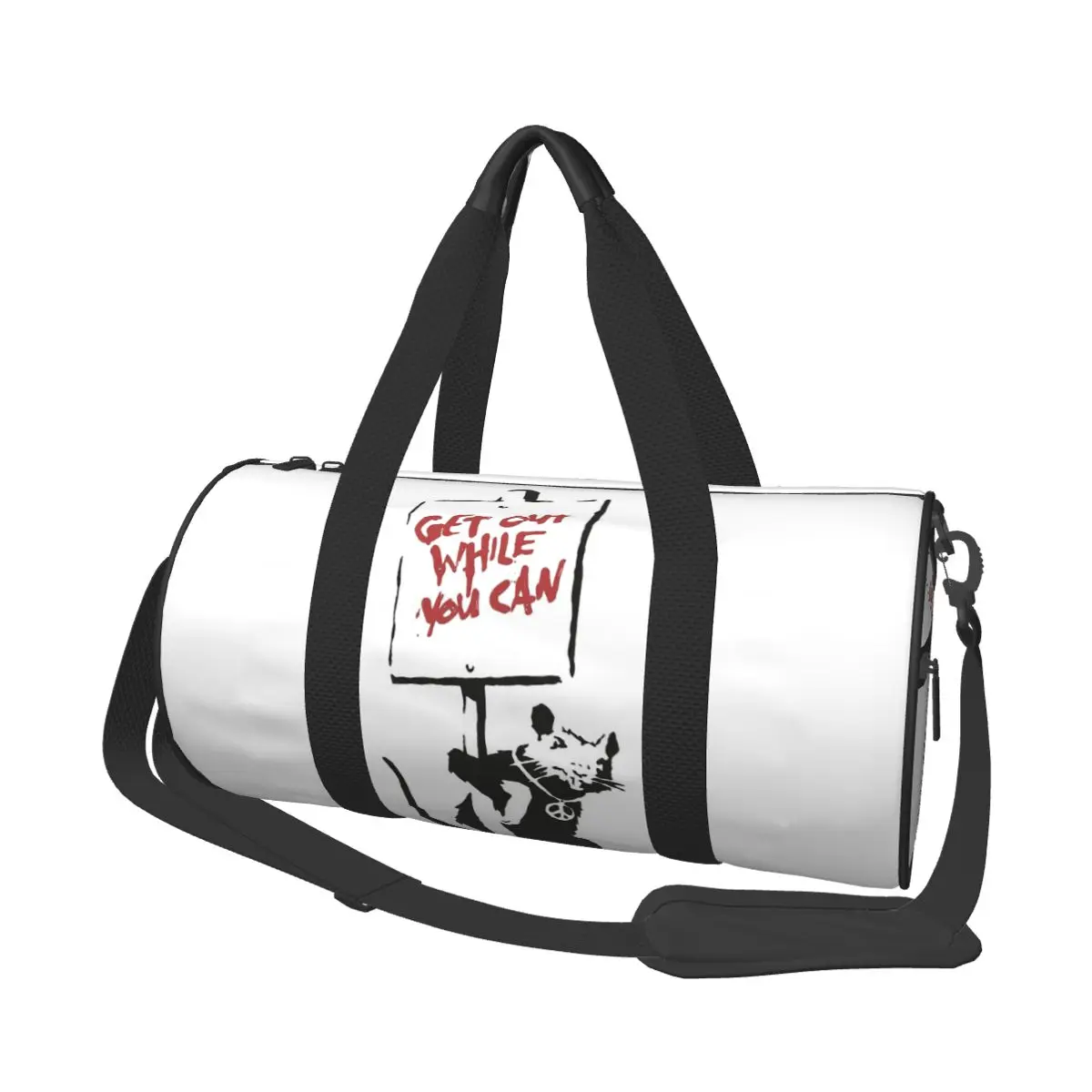 

Большая спортивная сумка Get Out While You Can Banksy Graffiti, многофункциональная дорожная сумка Duffle, сумки для фитнеса