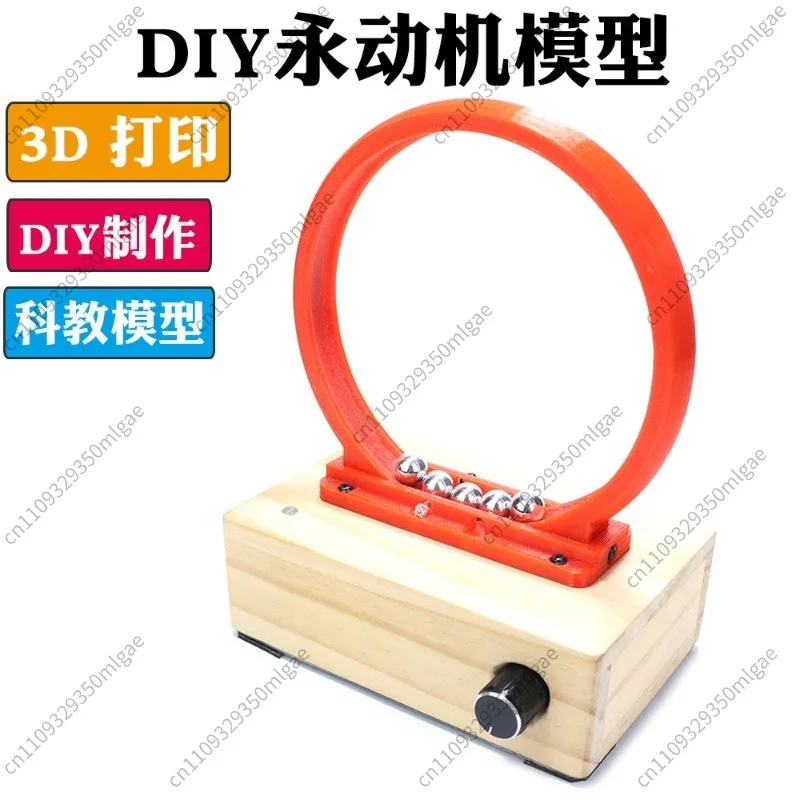Perpetual Motion Model:DIY Physics Experiment on Circular Motion of A Small Ball with Electromagnetic Energy Conservation