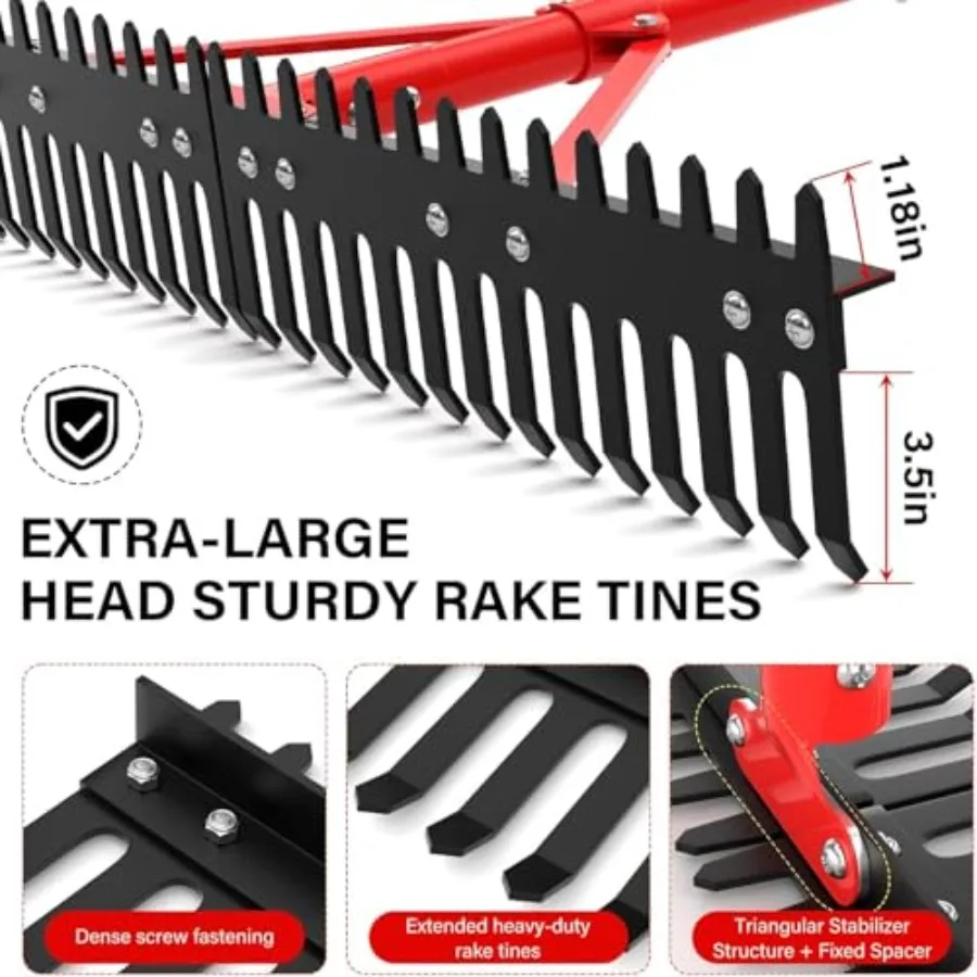 Adjustable Aquatic Weed Rake 2026 Upgrade Patents Pending,Heavy Duty Aluminum Pond Rake, Double Sided Floating Lake Rakes for R
