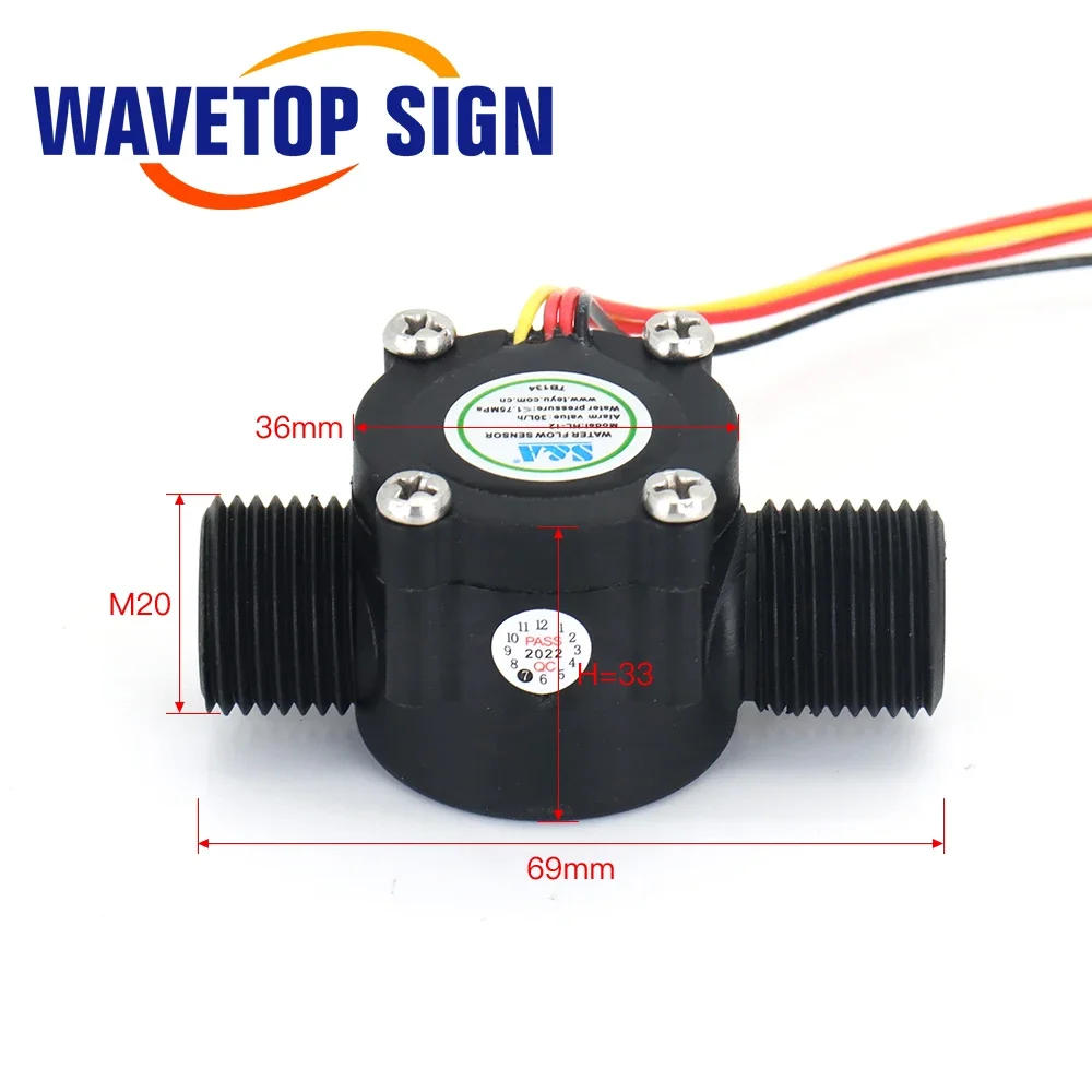 SignkoRay S&A مستشعر مفتاح تدفق المياه HL-12 TY-12 TY-33 لمبرد المياه S&A لآلة النقش والقطع بالليزر CO2 #1