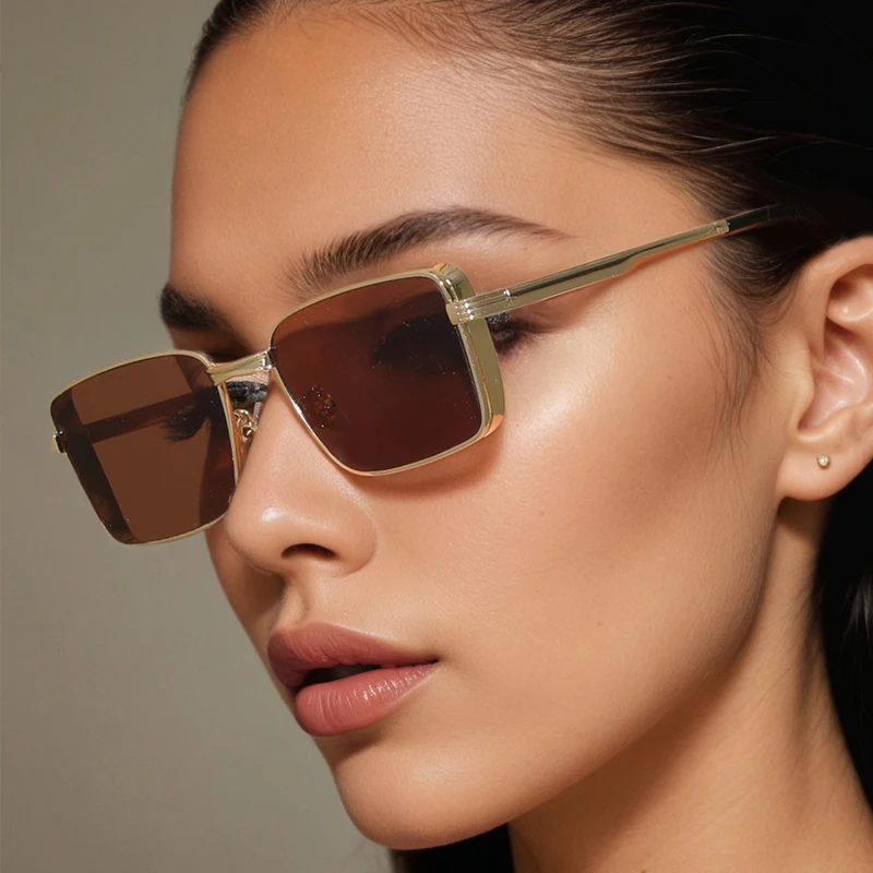 

Car Sunglasses 3pcs New Metal Frame Square Steampunk Sun Glasses Multi Color Lens Sun Glasses Simple Stylish Male Female UV400