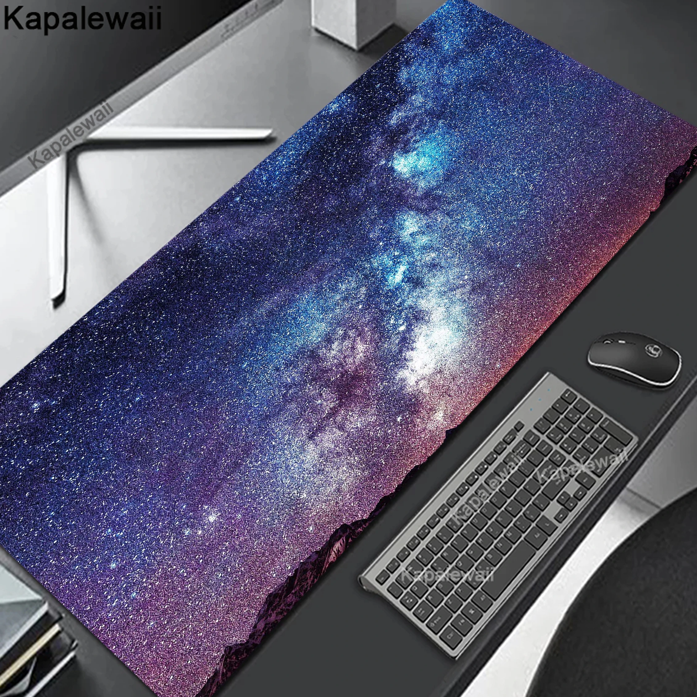 

Large Mouse Mat Gamer Space XXL Mousepad Gaming PC Accessories Keyboard Pad Computer Table Non-slip Rubber Deskmat 900x400mm