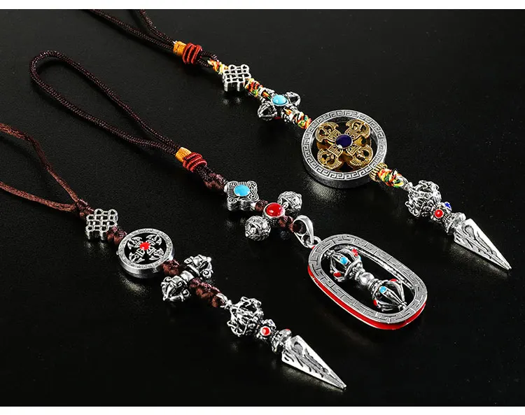 3P wholesale Buddhist supplies Pocket travel efficacious talisman Tibetan silver Cross Vajra Vajvakilaka Amulet Buddhist