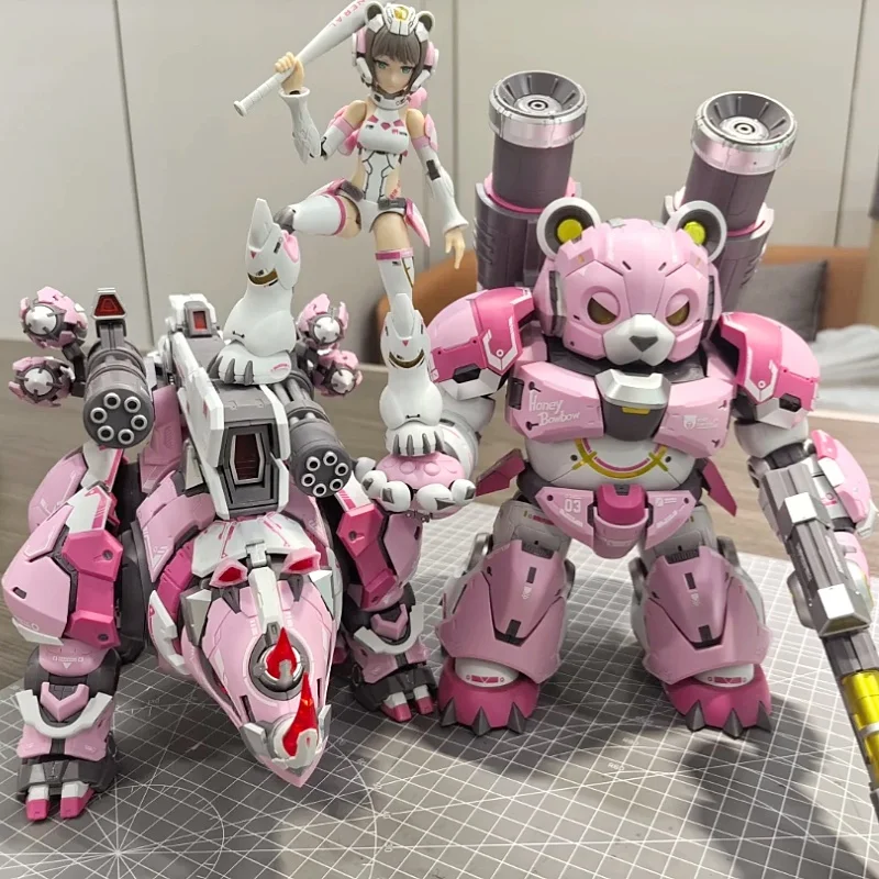 In Stock Original Soul Girl Lazy Seven Sins Mecha Girl Action Figure Cool Hani Hug Coconut Crash Rhino Model Surprise Toy Gift