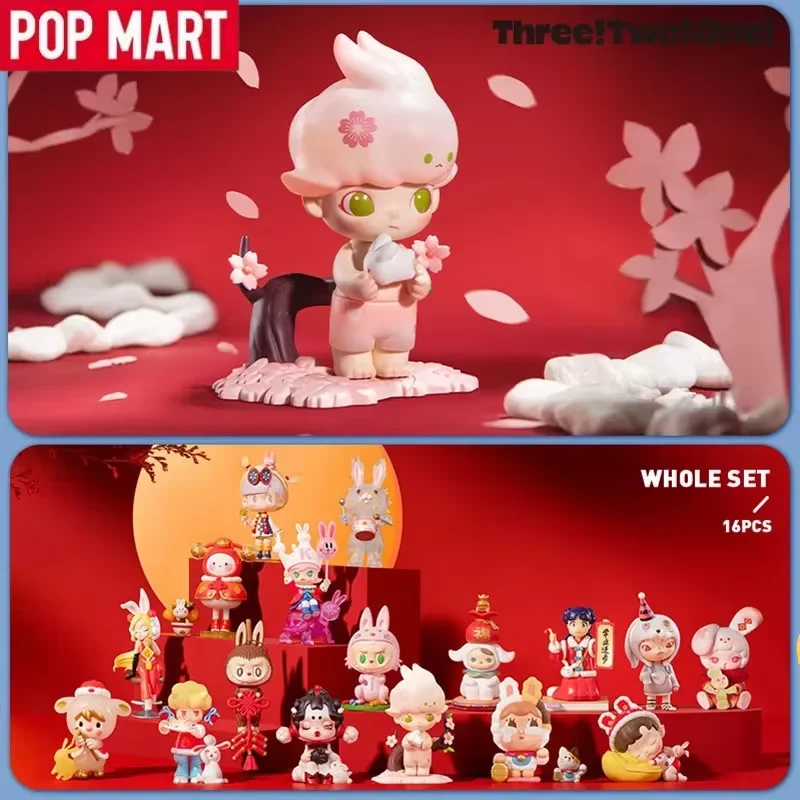 POP MART Skullpanda Three, Two, One! Happy Chinese New Year Blind Box Mystery Box Doll Cute Anime Figure Guess Bag Toys Desktop