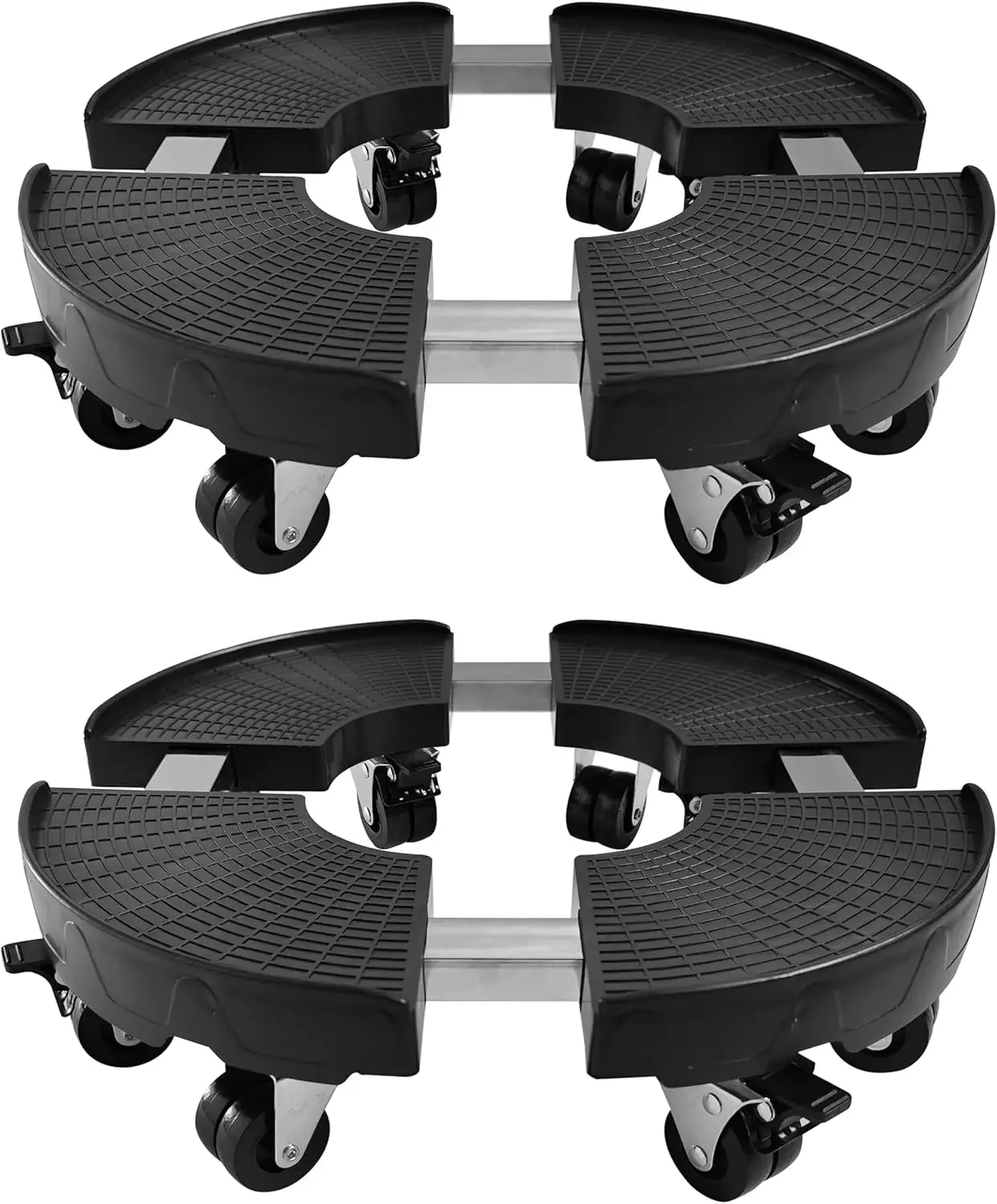 

Plant Stand with Wheels, Heavy Duty Plant Caddy with 8 Twin Casters, 2 Pack Adjustable 15-20 Inch Indoor Outdoor Large Rolling