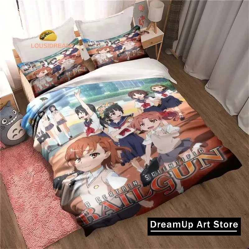 A Certain Scientific Railgun Sheets Bedding Set Boys Girls Twin Queen King Size Duvet Cover Pillowcase Bed boys Adult Bedroom