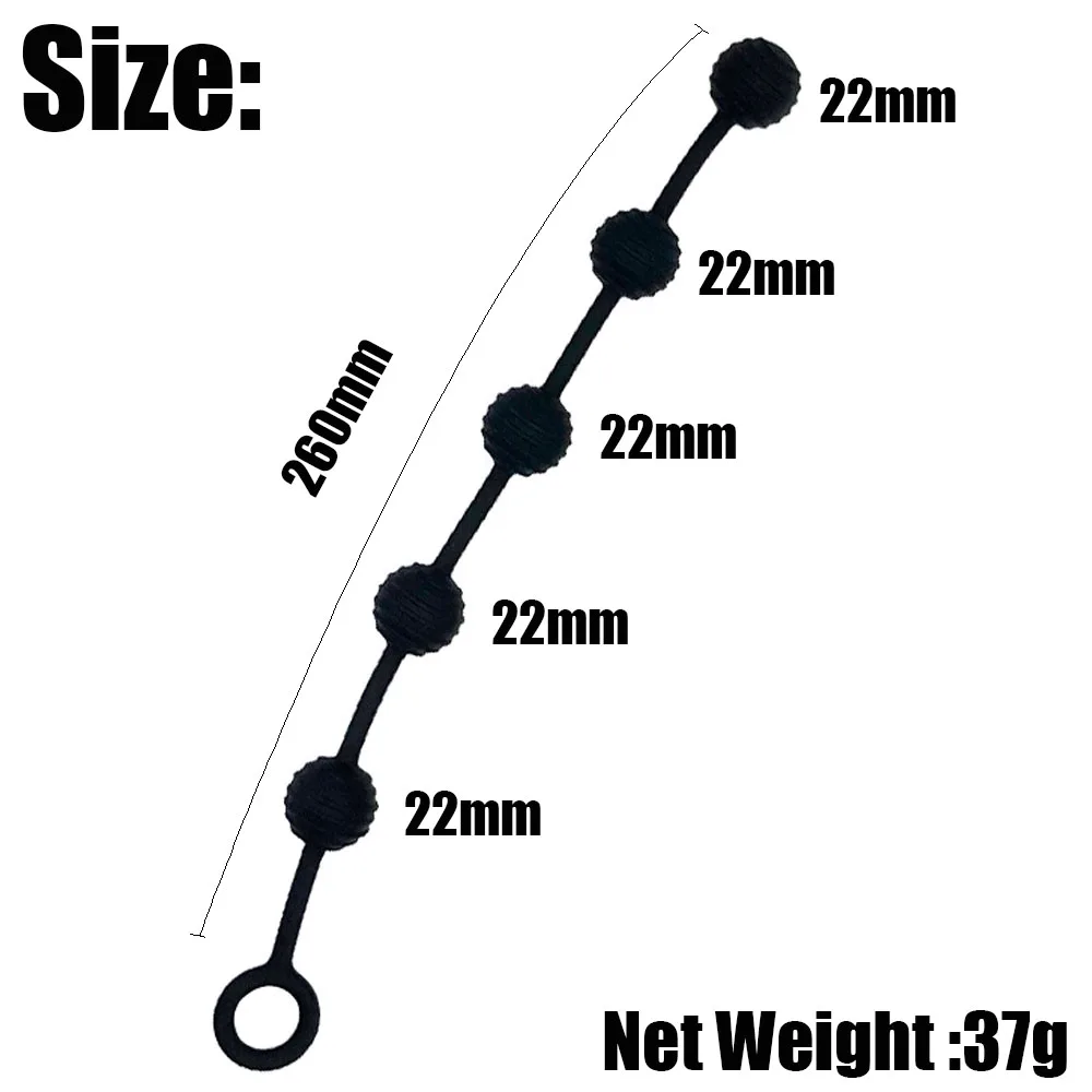 Beginner Silicone Small Anal Beads Butt Plug Ball Pull Ring Anal Stimulator Ass Butt Beads G Spot Anus Masturbation Erotic Goods - Image 5