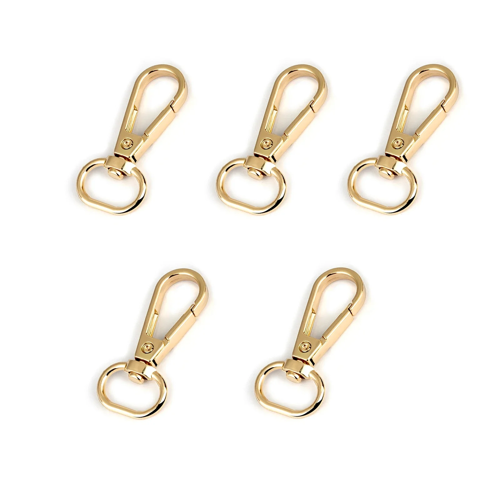 New 5pcs 1.6/2/2.5/3.2/3.5cm Metal Bags Strap Buckles Lobster Clasp Collar Carabiner Snap Hook DIY KeyChain Bag Part Accessories