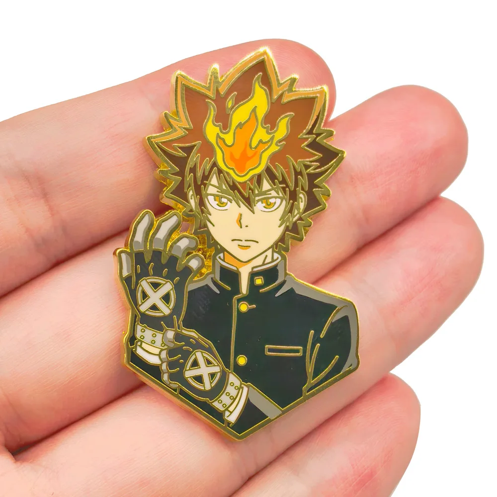 Japanese Anime Tutor Metal Badge Sawada Tachiyoshi Peripheral Schoolbag Decorative Brooch Accessories