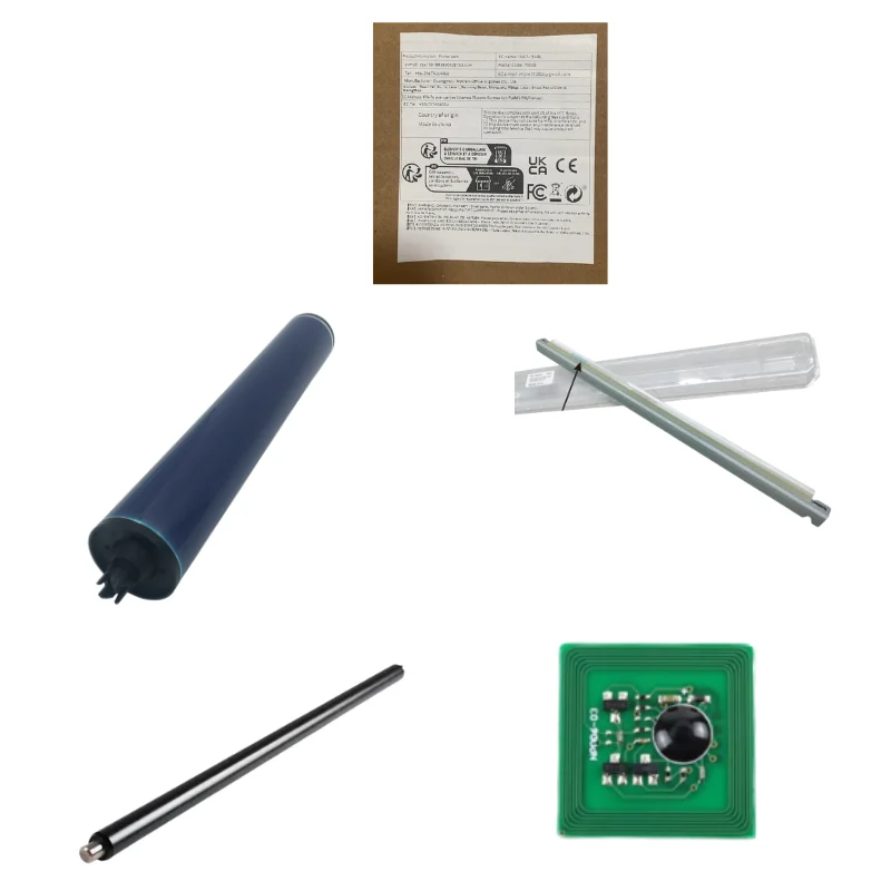 رقاقة طبل DC250 BK + شفرة تنظيف + طبلة OPC + بكرة شحن PCR لزيروكس DC 240 242 250 252 260 WC 7655 7665 7675 Oem:013R00602