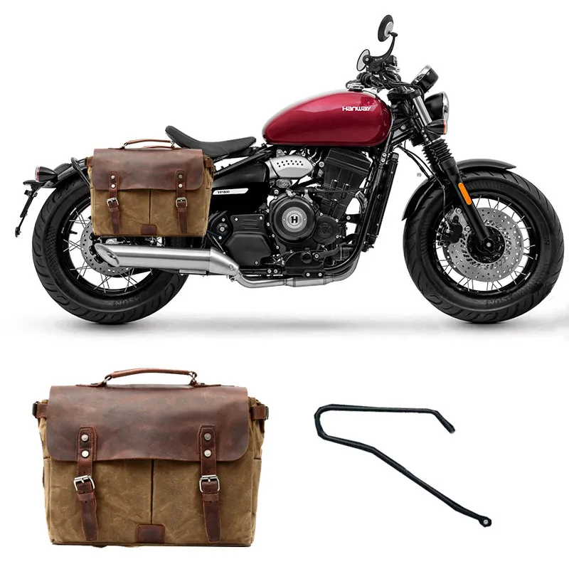 【Premium】For Hanwei YP500 retro side bag motorcycle modification parts side side frame motorcycle tail hanging bag