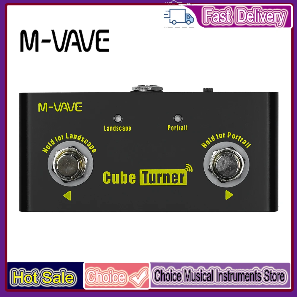 

Беспроводная педаль для перелистывания страниц M-VAVE Cube Turner Mini, перезаряжаемая, для музыкальных нот, поддерживает лупер, совместима с Android и iOS