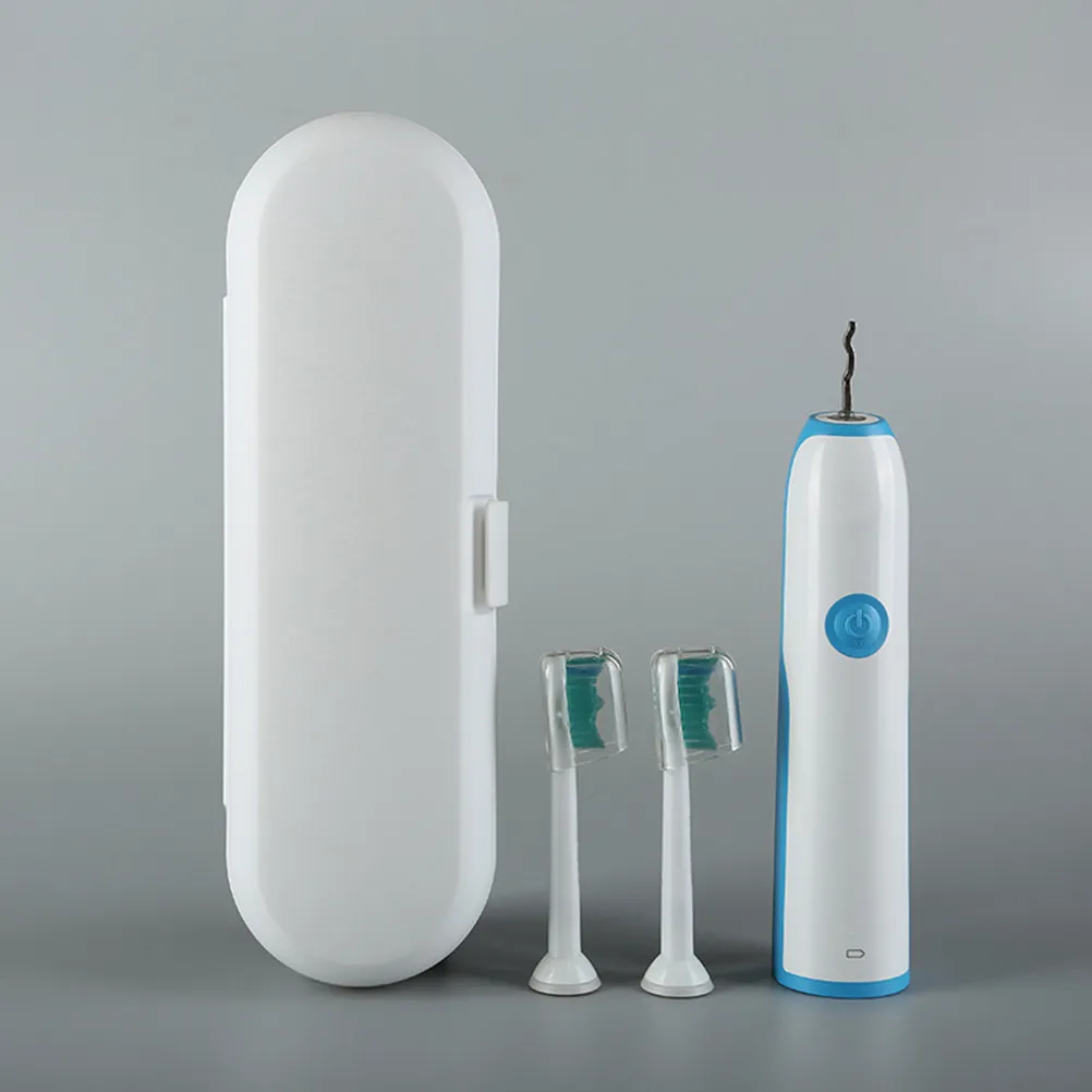 

Portable Toothbrush Holder Case Travel Storage Box Electric Toothbrush Holder Wash Cup PP Storage Box for Camping Home White