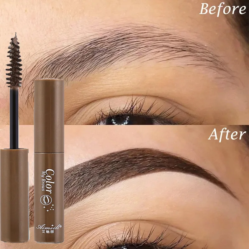 Natürliche schwarzbraune Flüssigkeit färben Augenbrauen Gel Creme Augenbrauen Tönung Tattoo Stift wasserdicht lang anhaltende Mascara Tönung Make-up Kosmetik