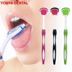 Limpiador de lengua de silicona reutilizable para adultos y niños, 2 piezas, cepillo raspador de lengua, lavable, Herramientas de limpieza de lengua, aliento fresco, higiene bucal