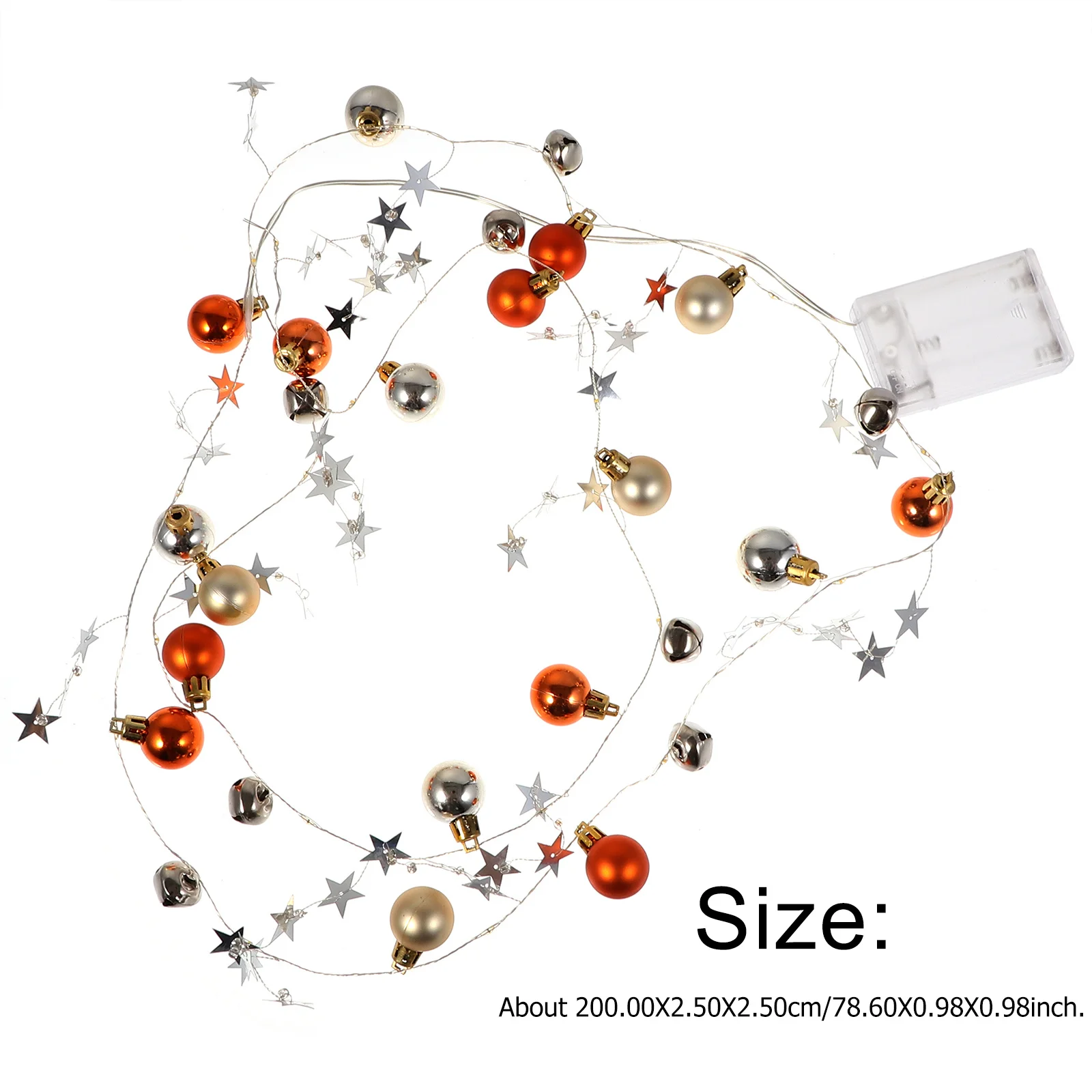 1 pièces boule de noël cloche chaîne lumière 20 LED Durable sûr suspendus lumières arbre de noël décorations murales fête LED chaîne