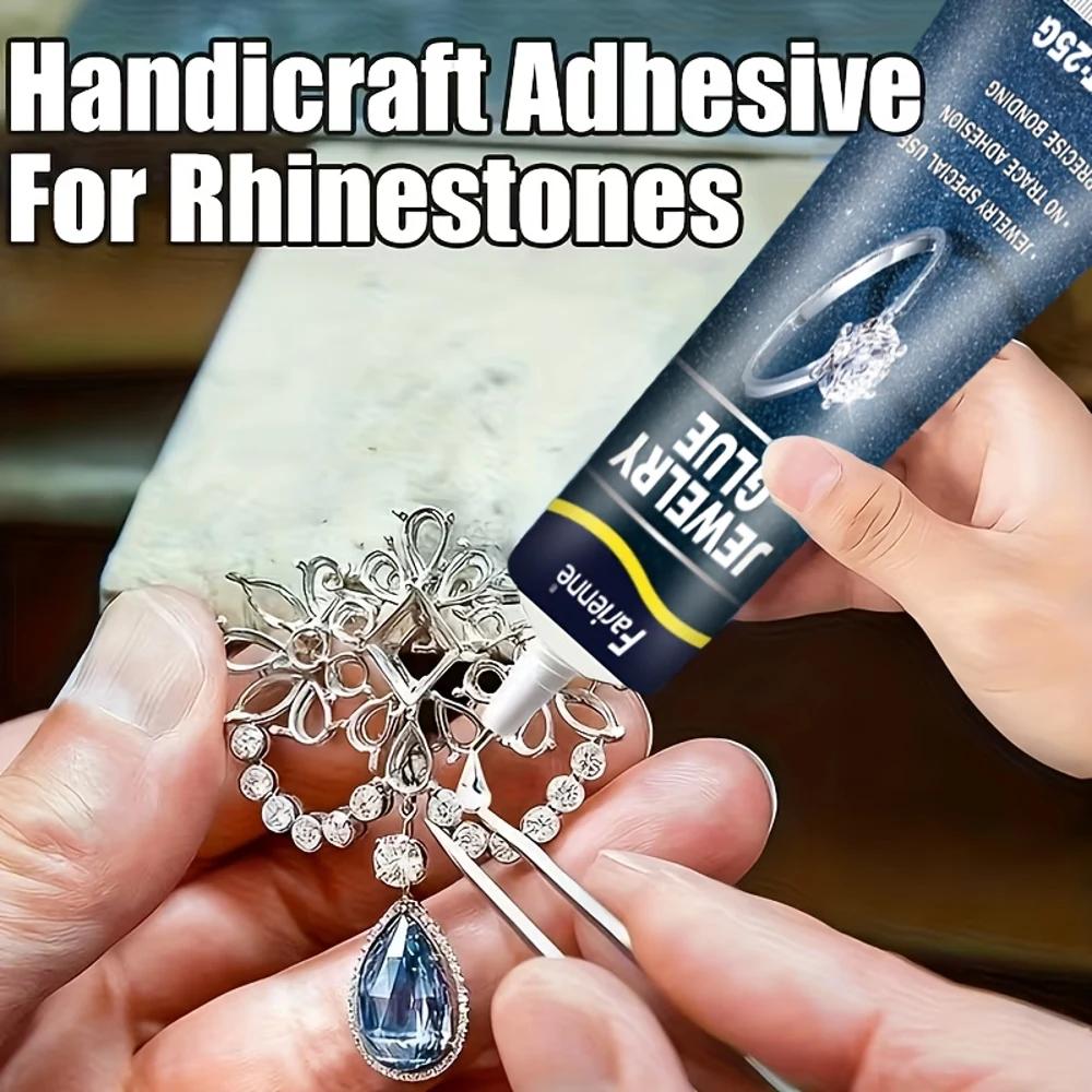 FARIENNE Jewelry & Craft Glue with Precision Steel Tip - Strong Quick-Dry Adhesive Suitable for Metal, Plastic, Ceramic, Rubber,