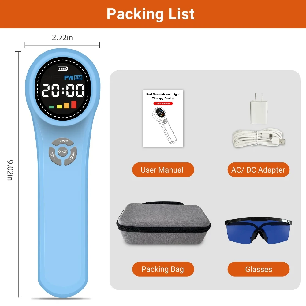 Frovab Red Infrared Light Therapy Joint Muscle Pain Relief Portable Cold Laser Device for Rheumatism Arthritis Inflammation