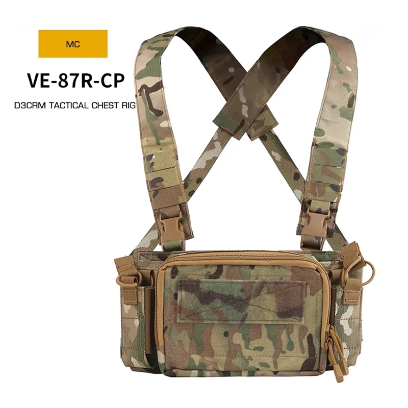 

Durable Nylon D3CRM Chest Rig with Triple 5.56 Mag Pack Outdoor CS Game Hunting Accessories,Tactical Vest Accessories Bag