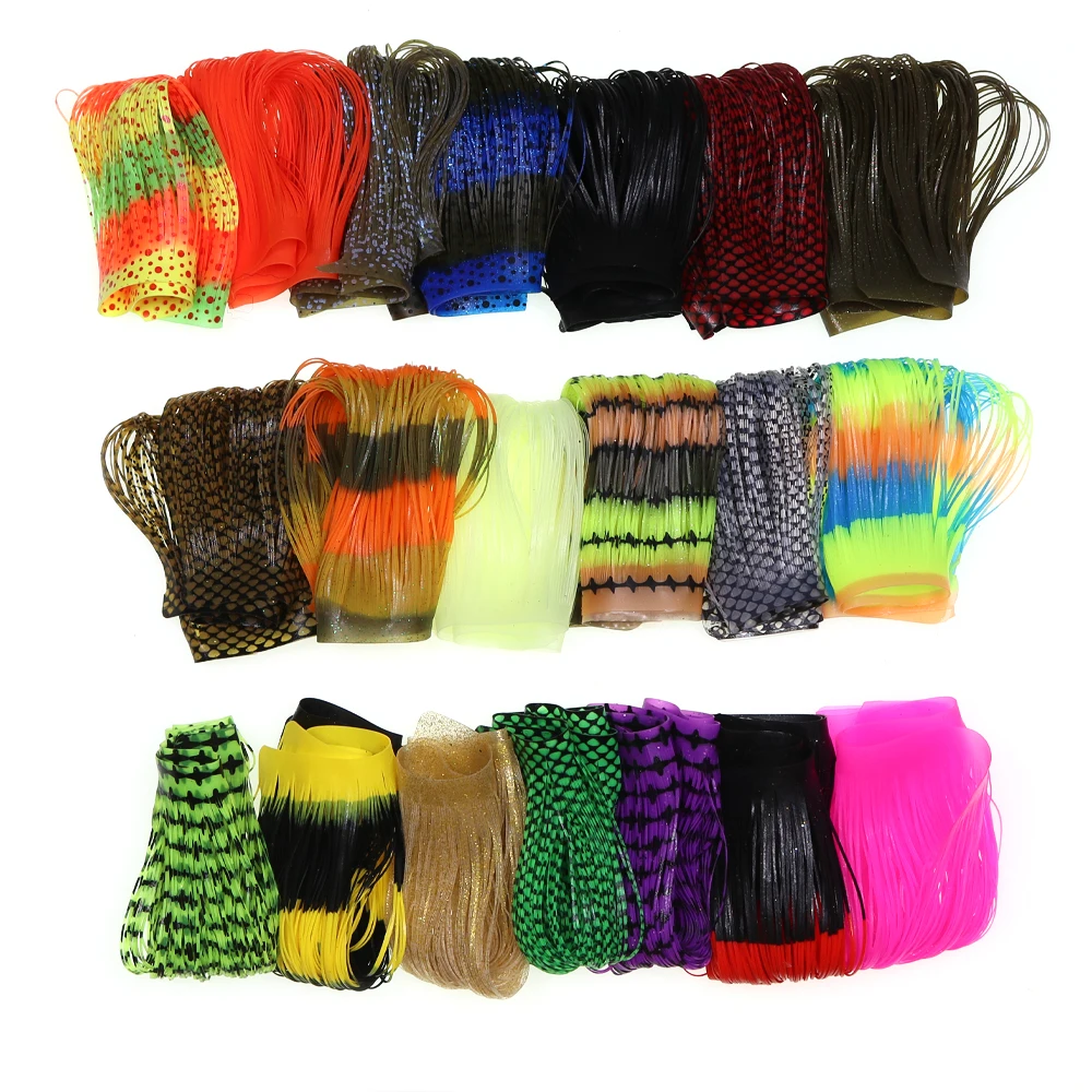 2/10 Stück Leuchtende & UV-beständige Silikon-Rocklagen aus Gummi für die Herstellung von Angelködern für Spinnerbaits, Jigs, Buzzbaits, Streamer und Nymphen – Detail 11