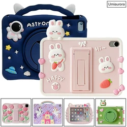 For IPad 10.2 7th 8th 9th 10th Gen 10.9 Pro 11 12.9 2022 Air 2 3 4 5 6 13 inch M2 Cartoon Kids Tablet Case Stand Silicone Cover
