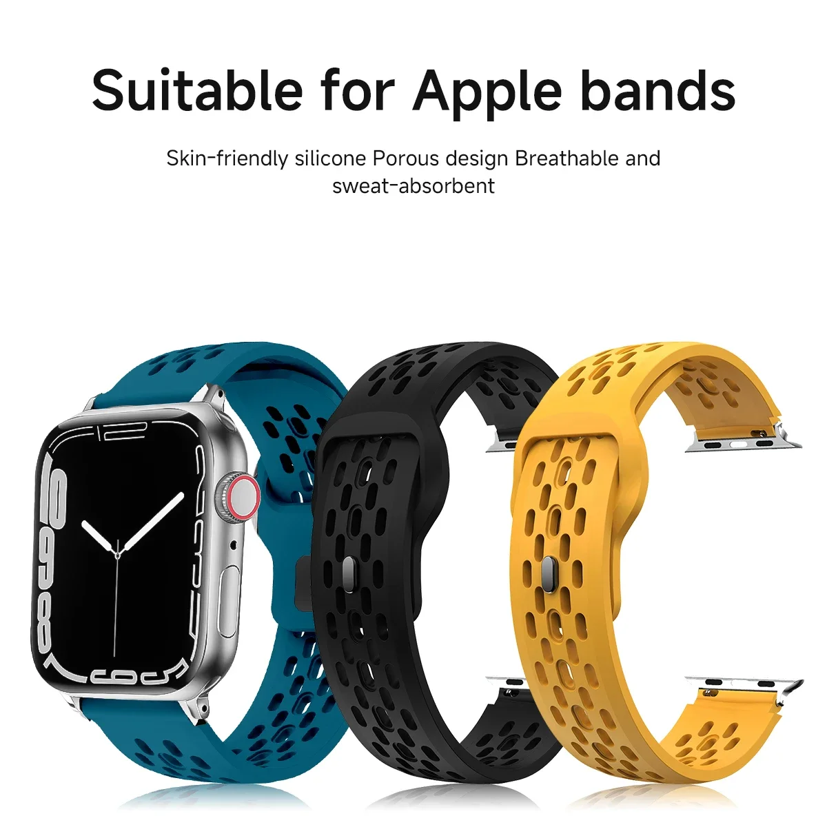 Silikonowy pasek do zegarka Apple 49 mm 45 mm 44 mm 42 mm 40 mm 41 mm 38 mm Bransoleta Correa iWatch Series 9 8 SE 7 6 5 4 3 Ultra 2