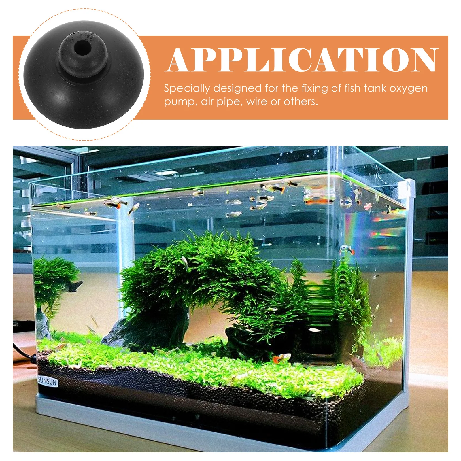

20pcs Oxygen Pump Suction Cups For Aquarium Fish Tank Air Pipe Fixing Submersible Pump Holder Black Waterproof Suckers