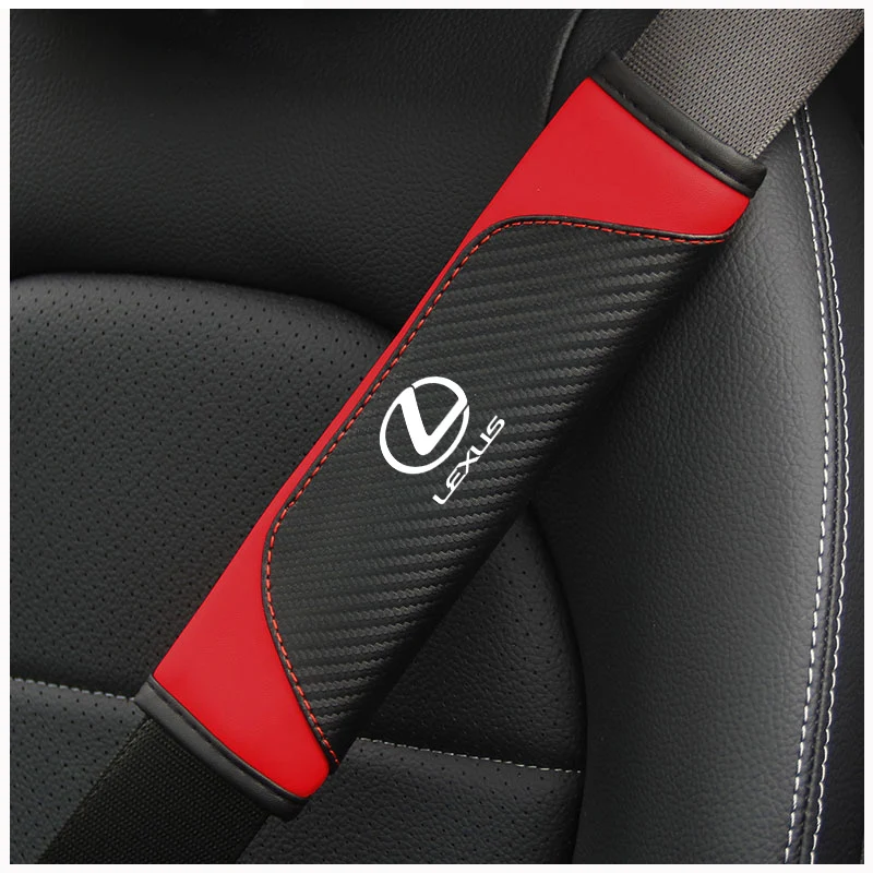 Car Seat Belt Cover Shoulder Strap Protector Pads For Lexus LS LC RZ IS350 ES300 GS350 CT200h GX460 LX570 RX500h NX300 UX260