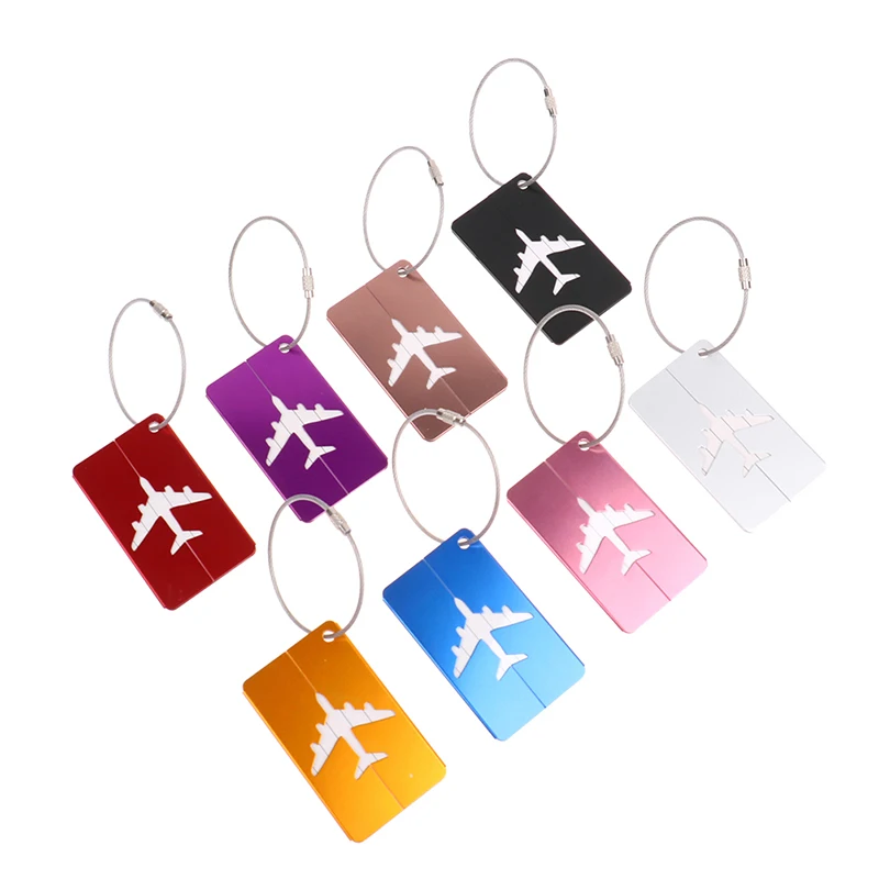 1PC Aluminium Alloy Travel Luggage Tags Baggage Name Tags Suitcase Address Label Holder Metal Luggage Tag Travel Accessories