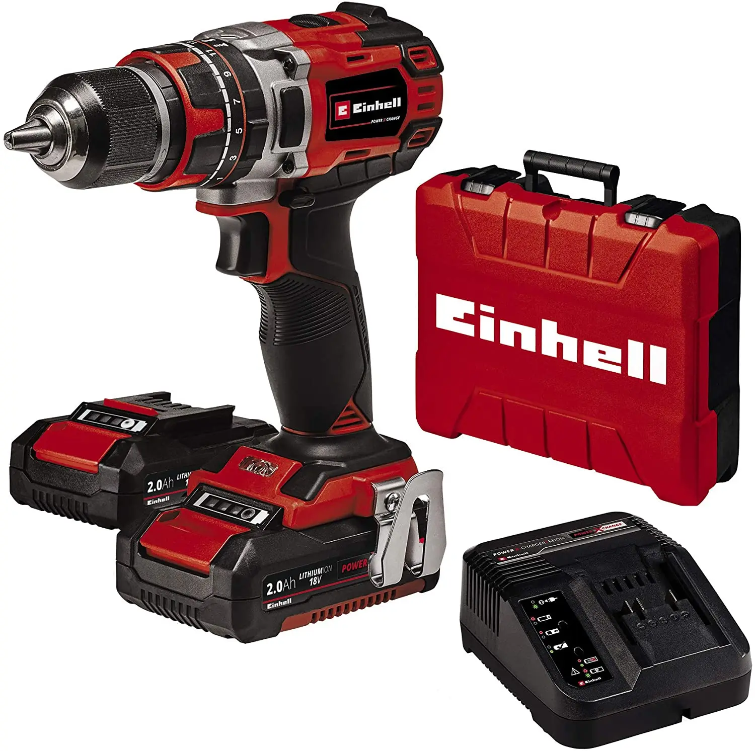 Einhell Brushless Rechargeable Batteries High Speed 8/50 Li-i BL Cordless Impact Drill ‎650 Watts 2 Lithium ion batteries