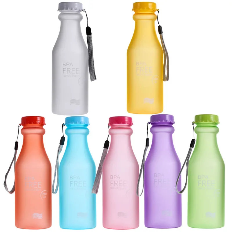 New PBA Free Portable Leak-proof Bike Sports Unbreakable 550ml Plastic Water Bottle Drop Shipping