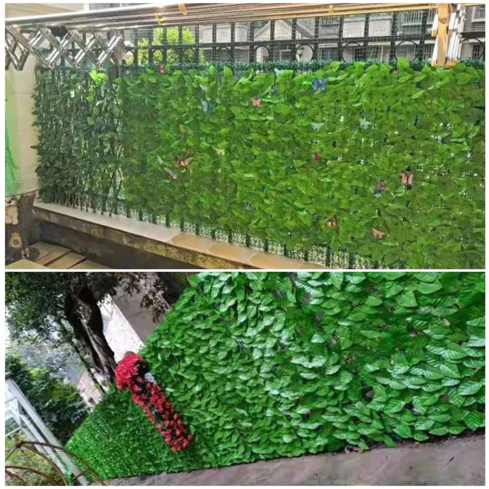 Artificial Leaf Ivy Hedge Fence Panels Privacy Fence Simulated Green Leaf for Home Outdoor Garden Backyard Balcony Decoration