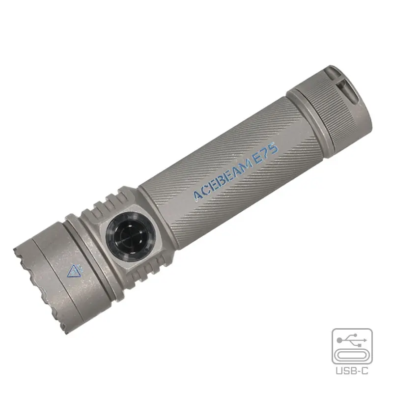 ACEBEAM E75 Quad-Core LED-zaklamp USB C oplaadbare zaklamp met 21700 batterij 4500LM 260M zaklampen Krachtige verdedigingsflitser