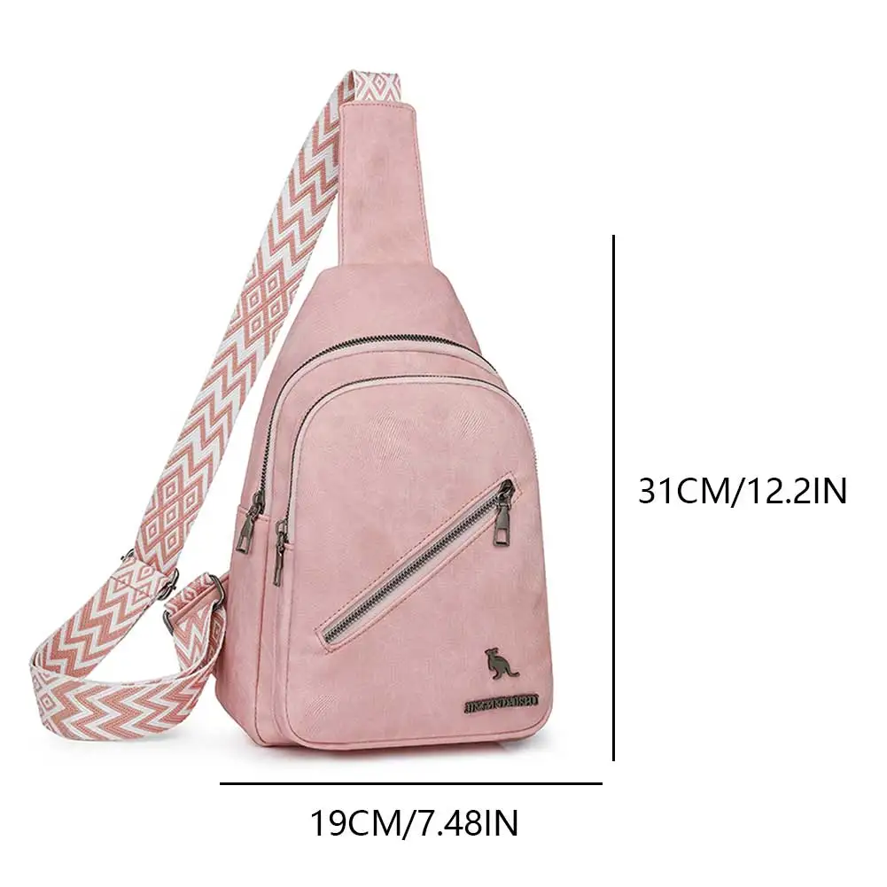 Torba na klatkę piersiową ze skóry PU, torba crossbody, regulowany pasek gitarowy, podróżna nerka, wielokieszeniowa torba biodrowa dla mężczyzn i kobiet