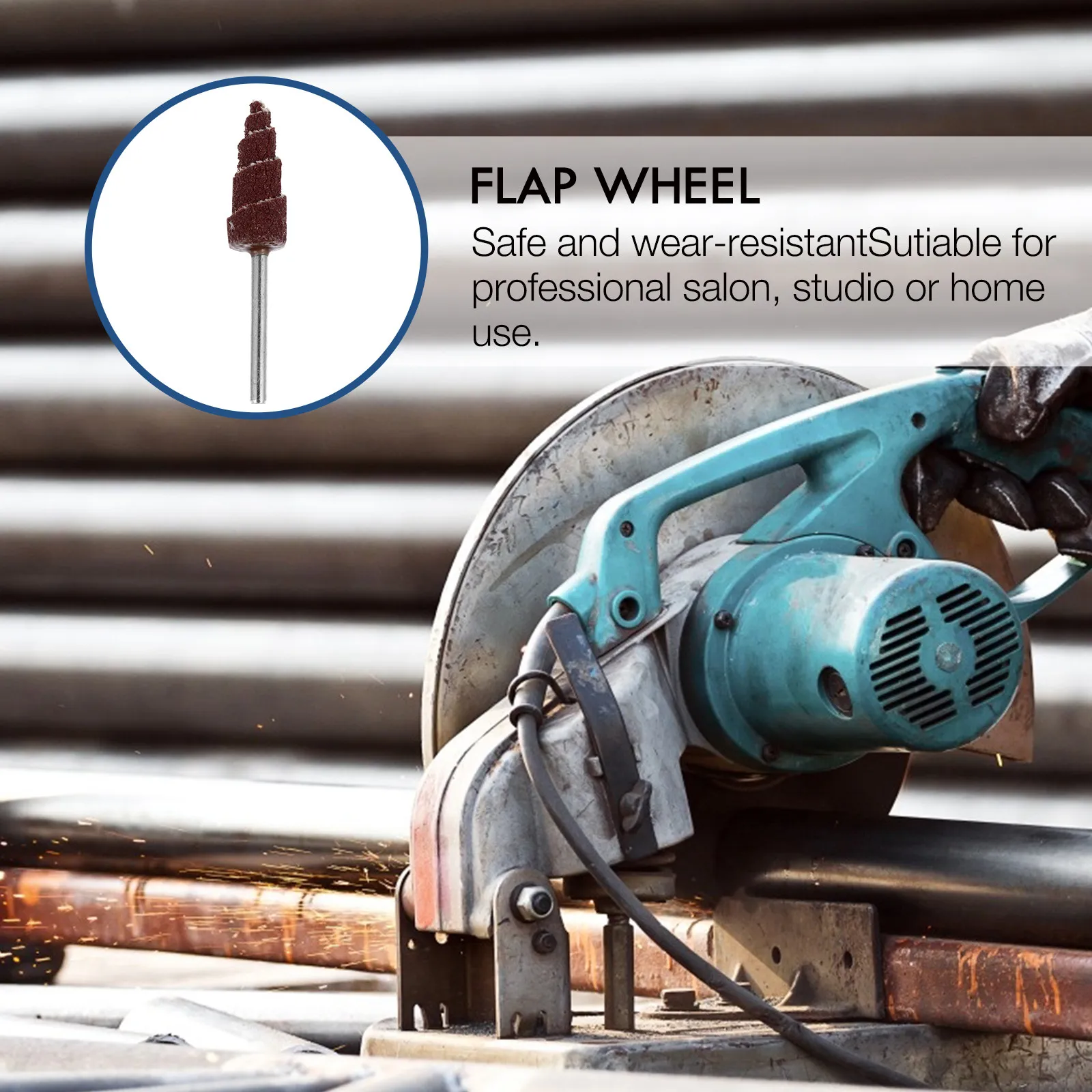 20Pcs Professional Abrasive Flap Wheel Cone Type with Metal Shaft for High Efficiency Polishing Grinding Deburring on Curves - view 3