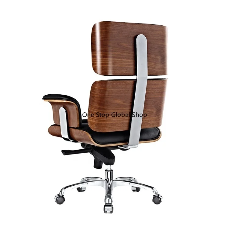 Hot Sell High Back Office Chair Bossy Bentwood Leather Recliner Ergonomic Office Chair