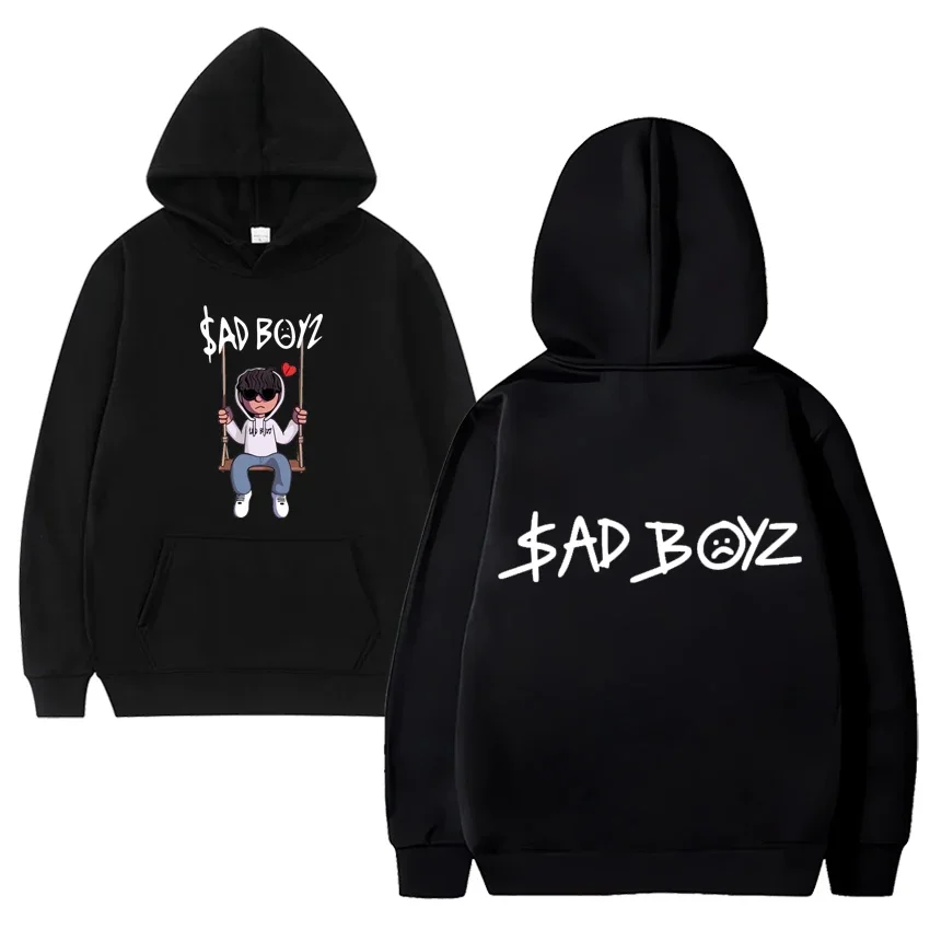 

High Quality Junior H Sad boyz Love black Hoodie Men Women Funny Oversized pullover Unisex Classic Fleece Long sleeve Sweatshirt
