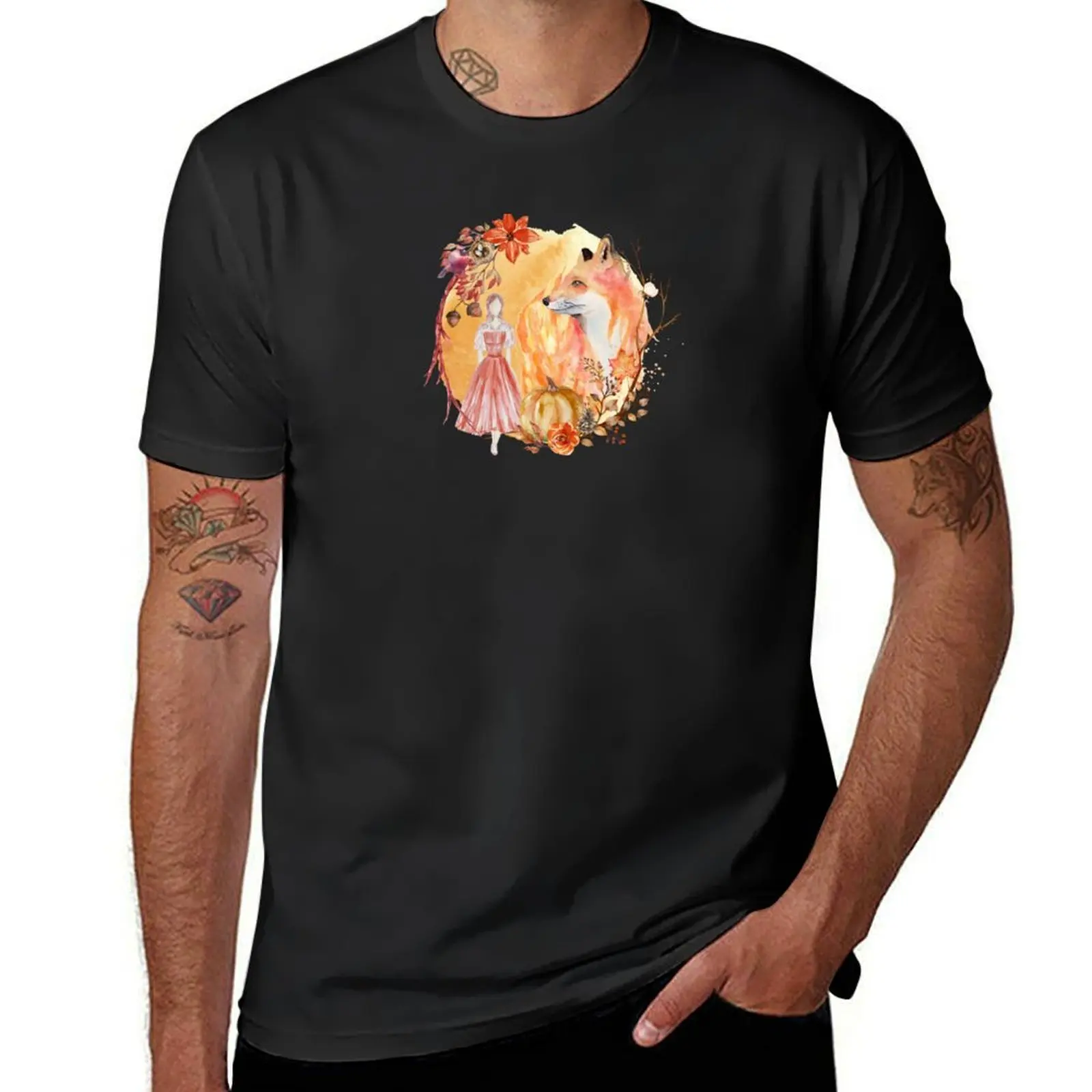 Lucien and Elain Watercolor Inspired Design from ACOTAR Autumn Court T-Shirt customs design your own oversizeds t shirt men