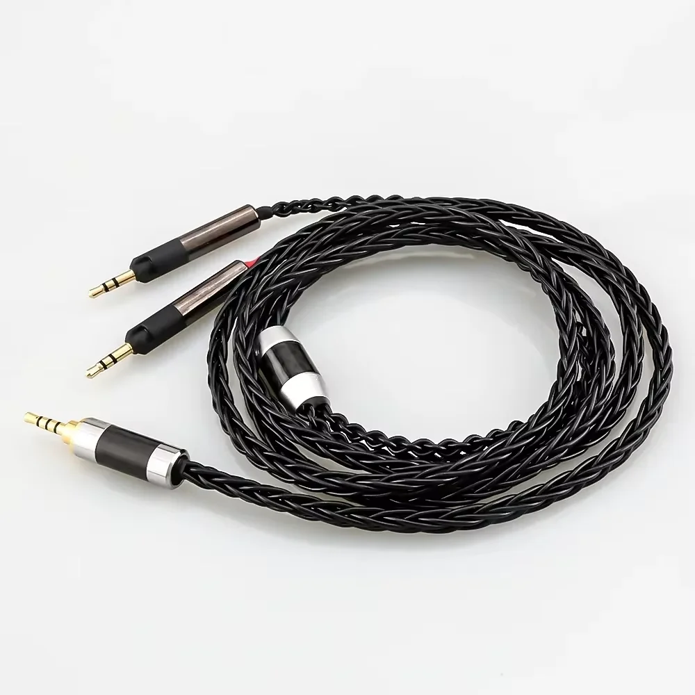 HiFi 4.4/2.5mm Xlr 152 コア ブラック シルバー メッキ イヤホン アップグレード ケーブル ATH-R70X R70X R70X5 ヘッドフォン用