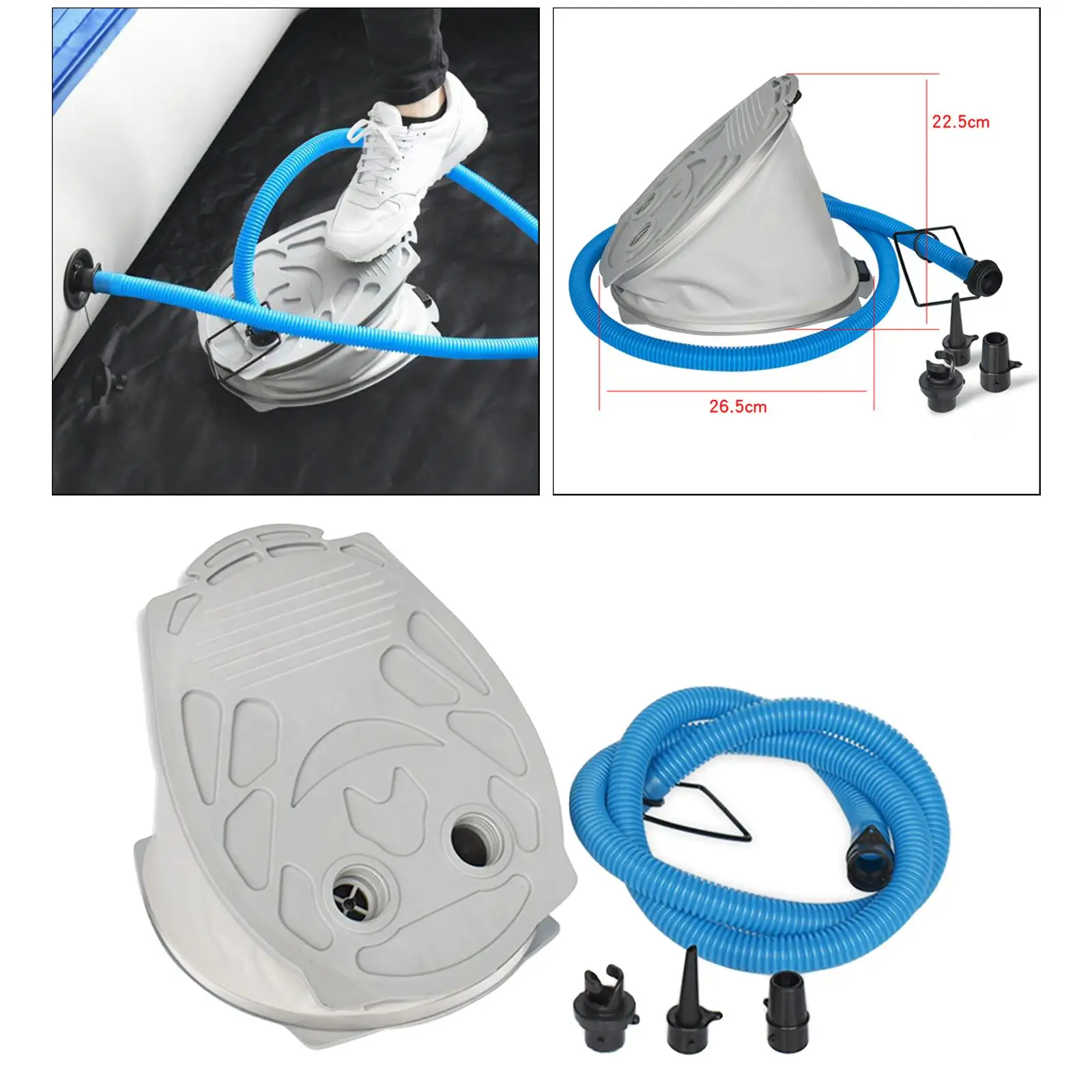 

Ножной воздушный насос высокого давления с сильфонным насосом для надувной лодки