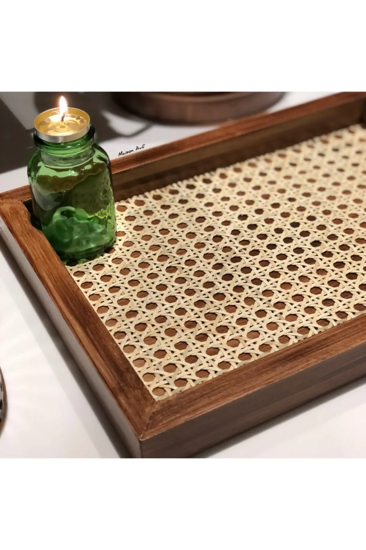 

Hzeran Rattan tray Eskitme Model M017 luxury 2022 tray Tea tray Tea tray