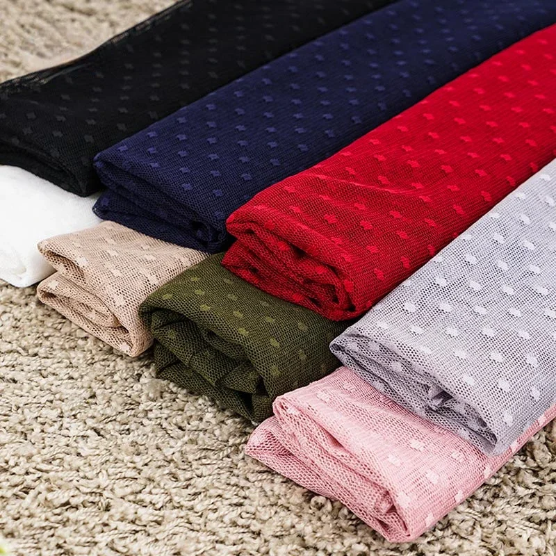 البولكا نقطة شبكة النسيج بلون فستان الزفاف الستائر السرير ناموسية زخرفة خلفية القماش موضة مواد الخياطة